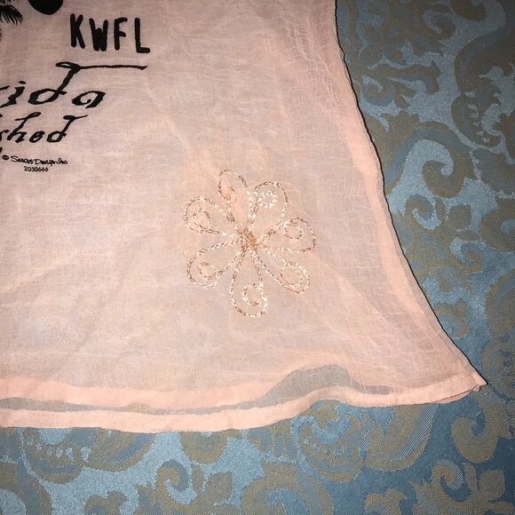 Peach Sheer Spaghetti Strap Tank - Picture 2 of 4